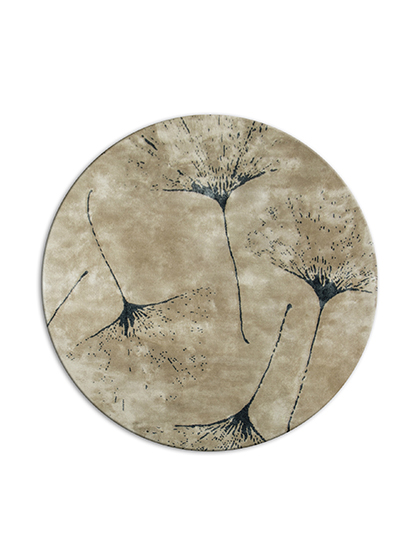 MACUSHI Round | Flower Patterned Round wool Rug by BRABBU
